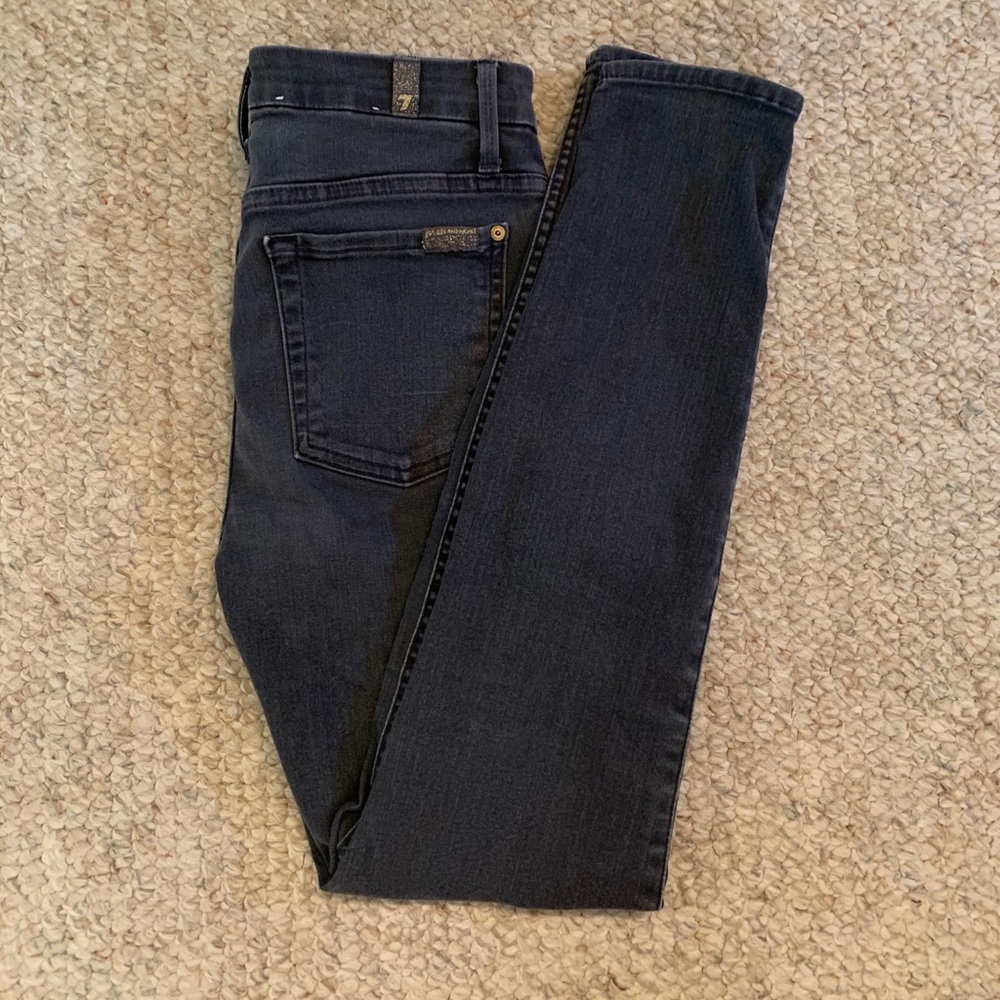 7 for all mankind high waisted ankle skinny jeans